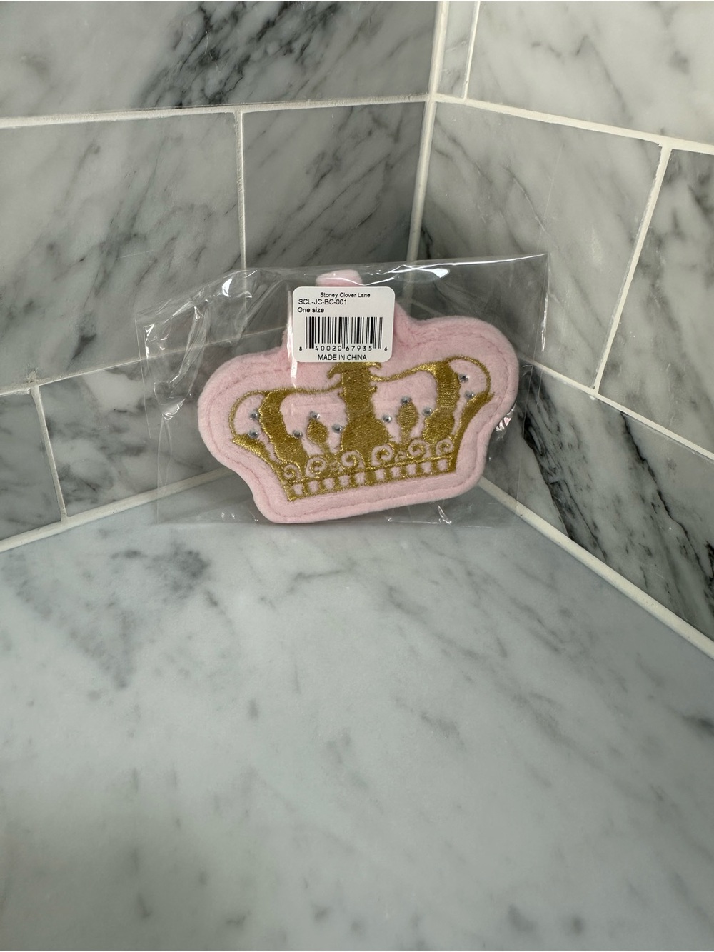 Stoney Clover Lane Pink & Gold Crown Patch